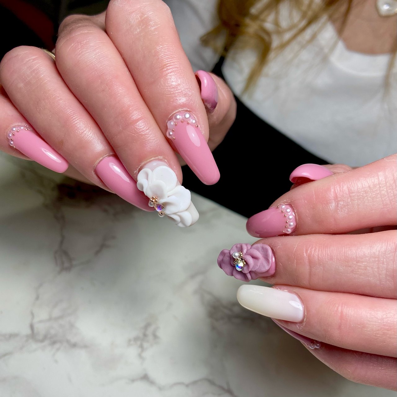 ブライダル パーティー デート 女子会 フラワー さやぷーのネイルデザイン No ネイルブック