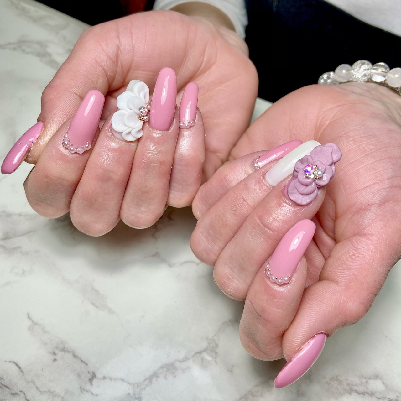 ブライダル パーティー デート 女子会 フラワー さやぷーのネイルデザイン No ネイルブック