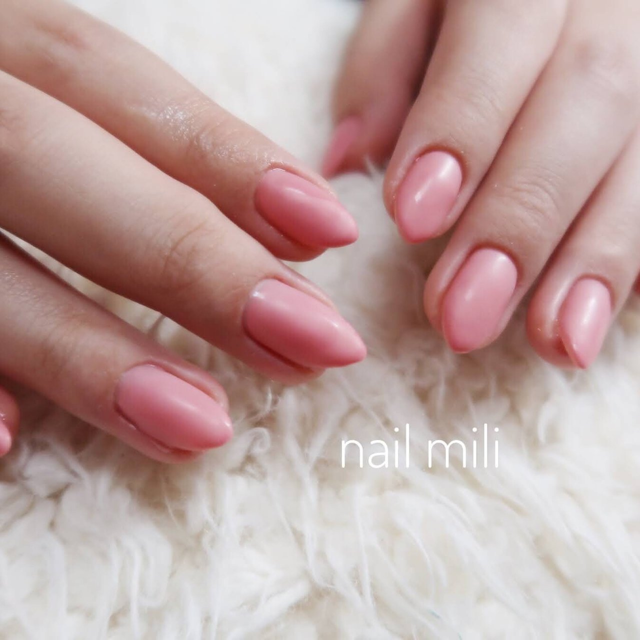 オールシーズン ハンド シンプル ワンカラー ピンク Nail Miliのネイルデザイン No ネイルブック