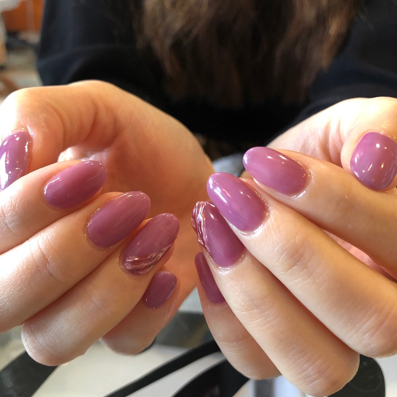 ハンド シンプル ミディアム パープル ジェル 宮城県 石巻 ロージーネイル Rosy Nail Pupuu Rosyのネイル デザイン No ネイルブック