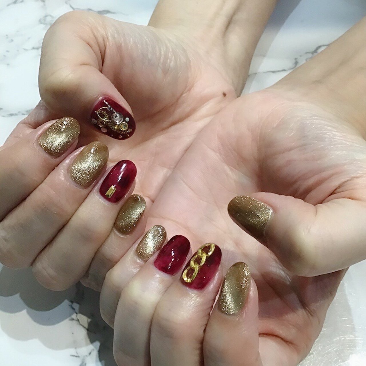 秋 冬 クリスマス パーティー ハンド Naildoubleのネイルデザイン No ネイルブック