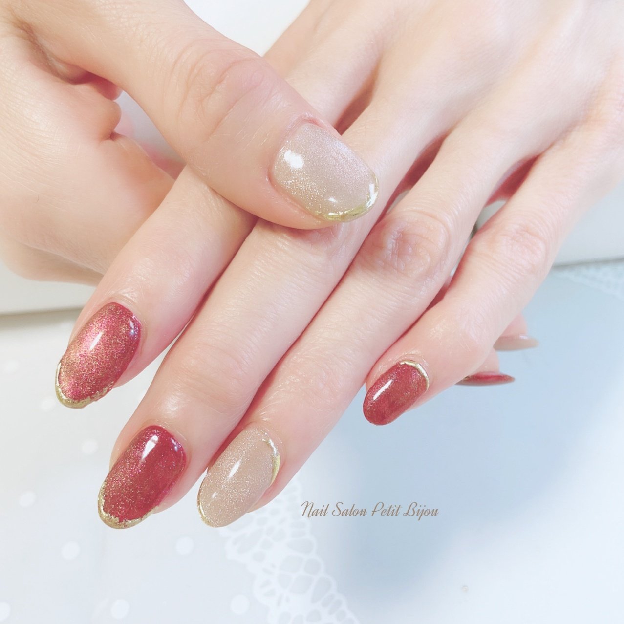 冬 オールシーズン クリスマス オフィス ハンド Nail Salon Petit Bijouのネイルデザイン No ネイルブック