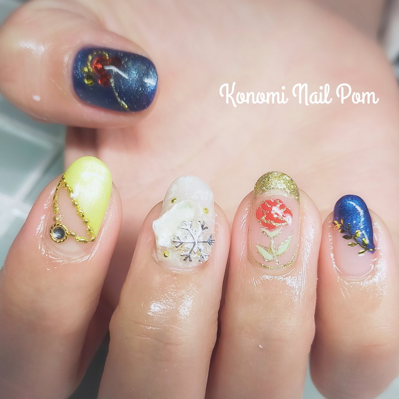 冬 リゾート ブライダル 女子会 ハンド Nail Salon Pomのネイルデザイン No ネイルブック