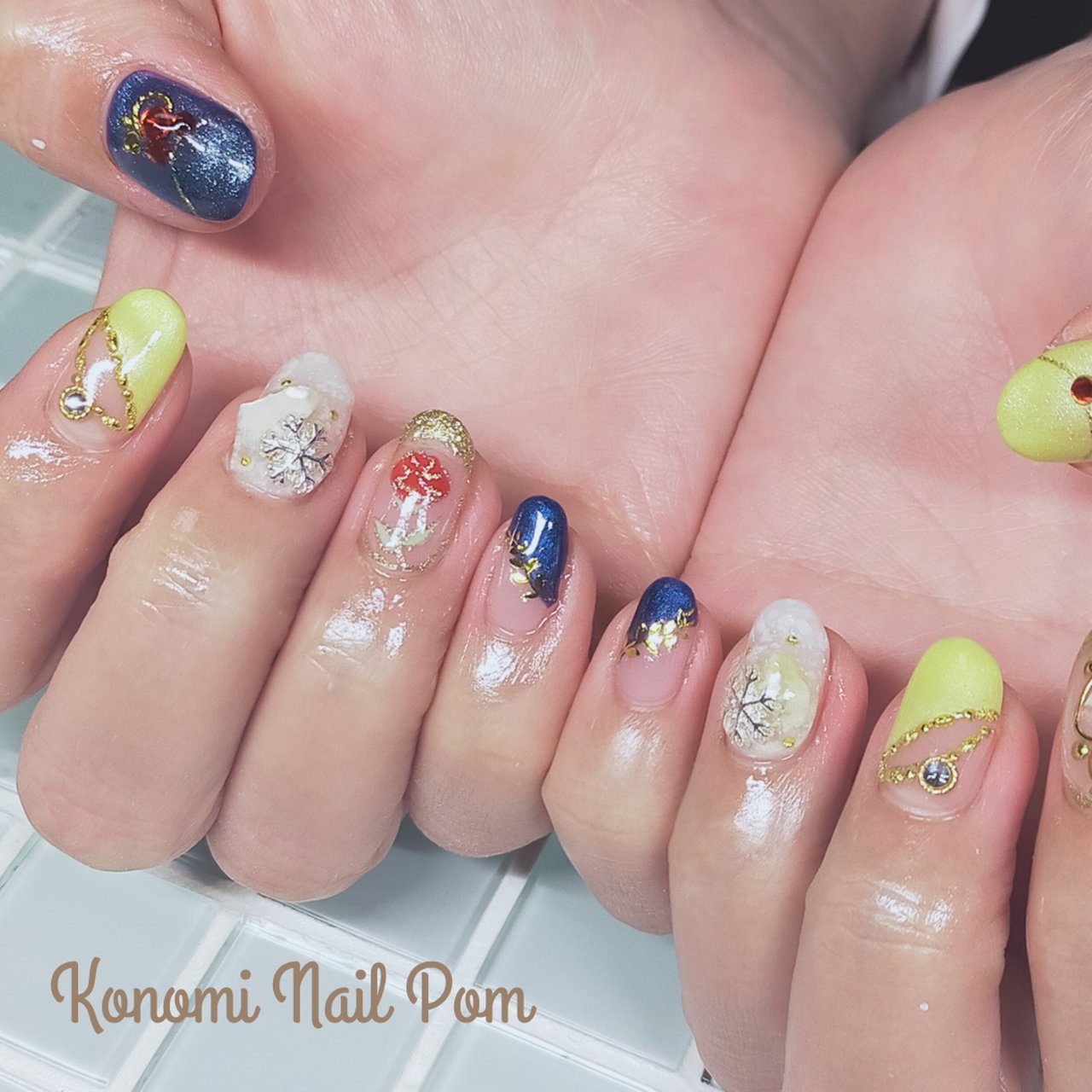 冬 リゾート ブライダル 女子会 ハンド Nail Salon Pomのネイルデザイン No ネイルブック