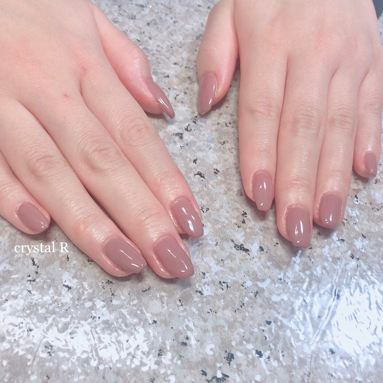 ピンク グレージュ Crystal R Nail Salon のネイルデザイン No 5845073 ネイルブック