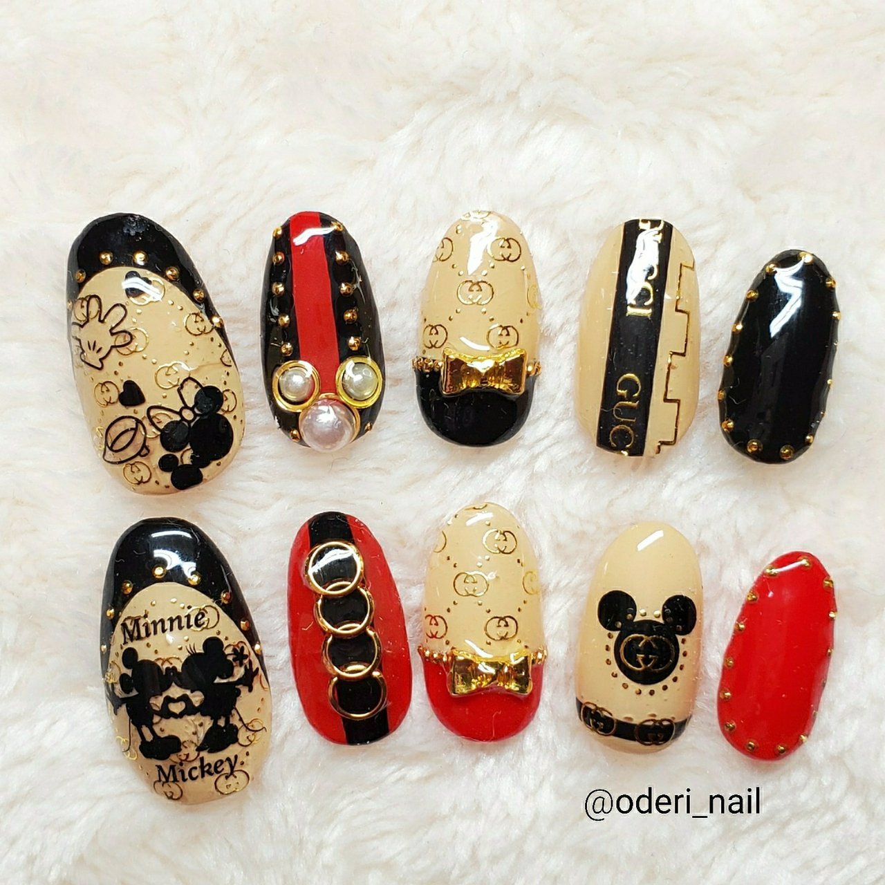 ハンド ワンカラー 痛ネイル キャラクター ミディアム ネイリストゆみのネイルデザイン No ネイルブック