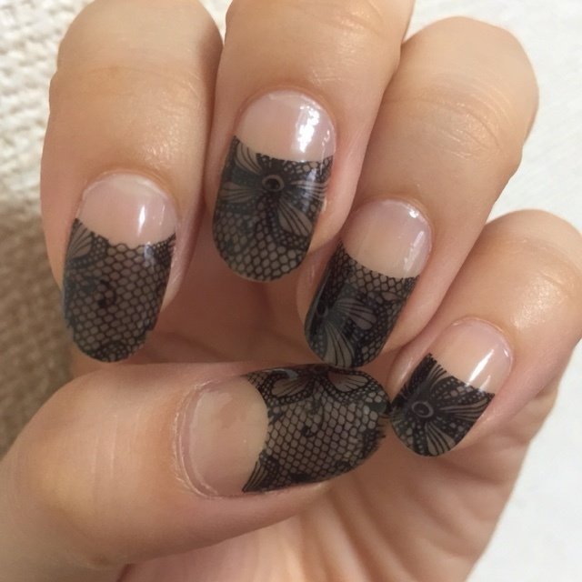 ハンド 変形フレンチ ブラック マニキュア セルフネイル Asako Xxxのネイルデザイン No ネイルブック