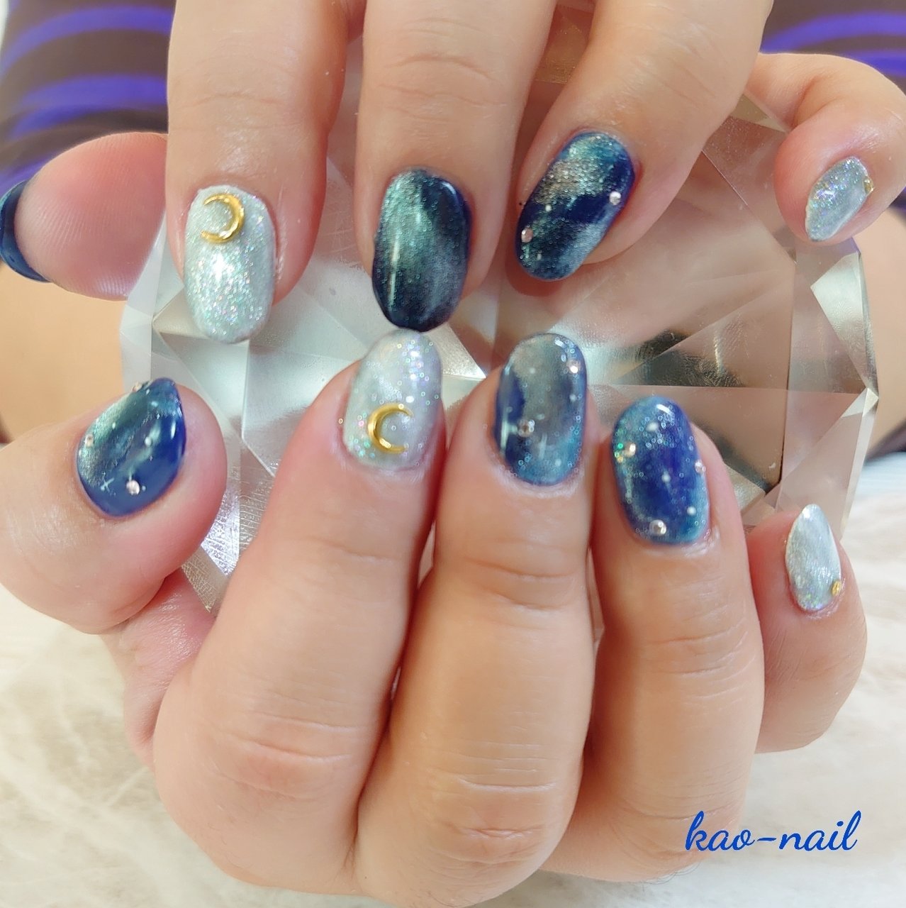冬 オールシーズン ハンド グラデーション ラメ Kao Nailのネイルデザイン No ネイルブック