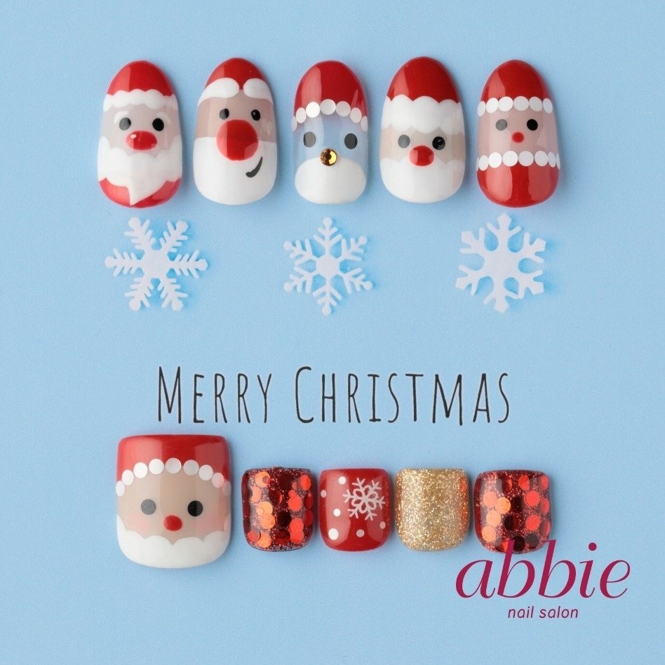 冬 クリスマス パーティー 女子会 ハンド Nail Salon Abbie ネイルサロンアビーのネイルデザイン No ネイル ブック
