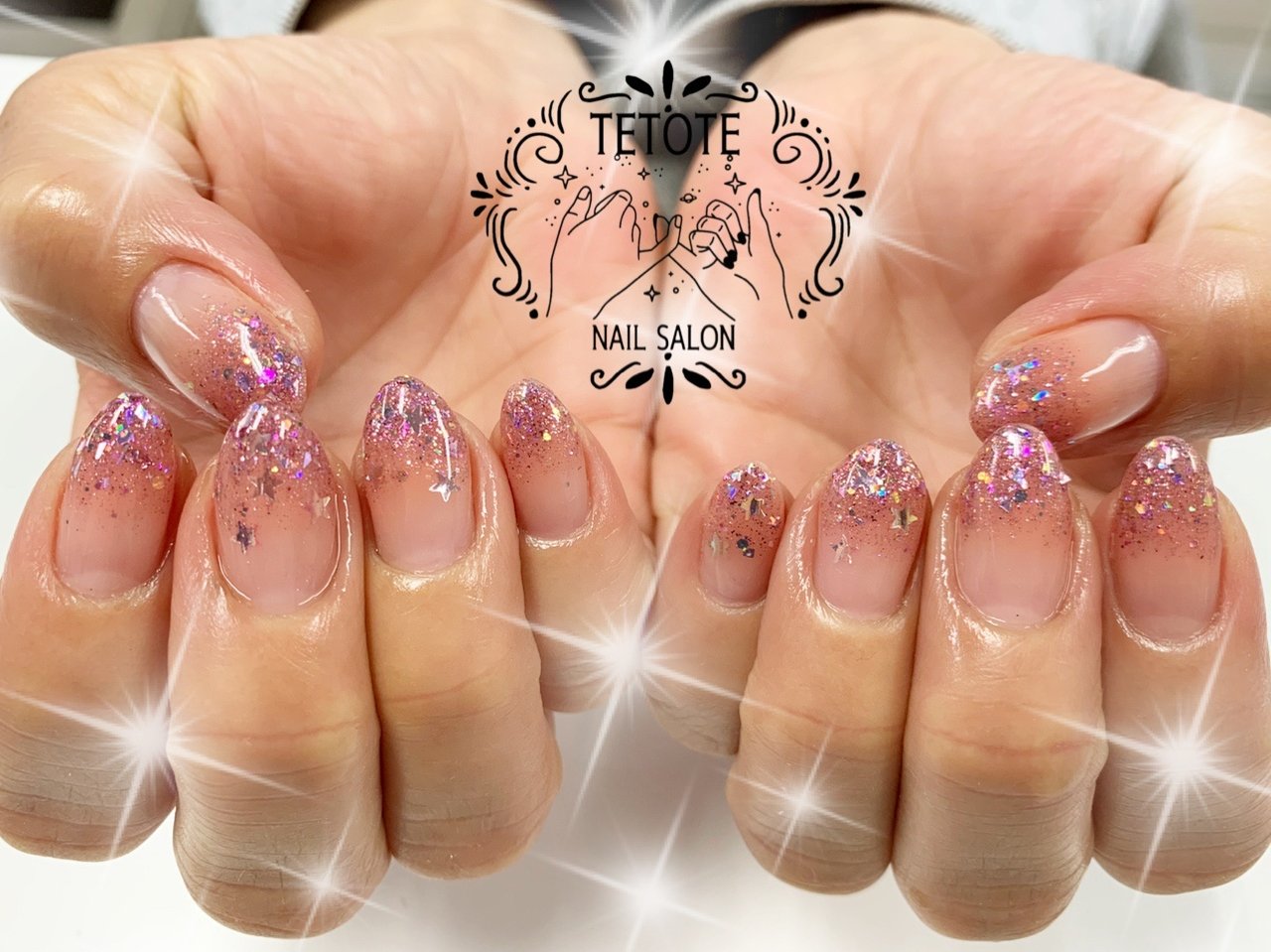 グラデーション ホログラム ラメ ピンク パープル Nailsalon Tetoteのネイルデザイン No ネイルブック