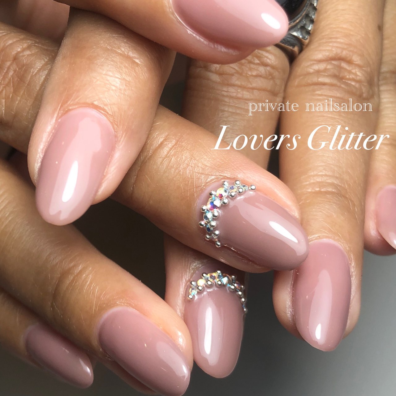 オールシーズン ハンド シンプル ピンク ジェルネイル Loversglitternailのネイルデザイン No ネイルブック