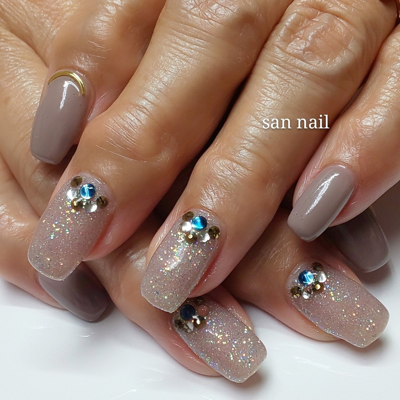 冬 オールシーズン オフィス 女子会 ハンド San Nailのネイルデザイン No ネイルブック