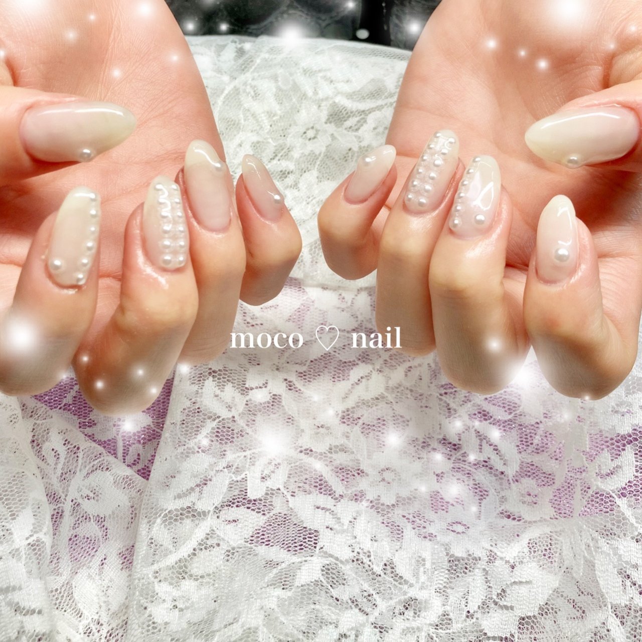 ハンド パール ホワイト Moco Nailのネイルデザイン No ネイルブック