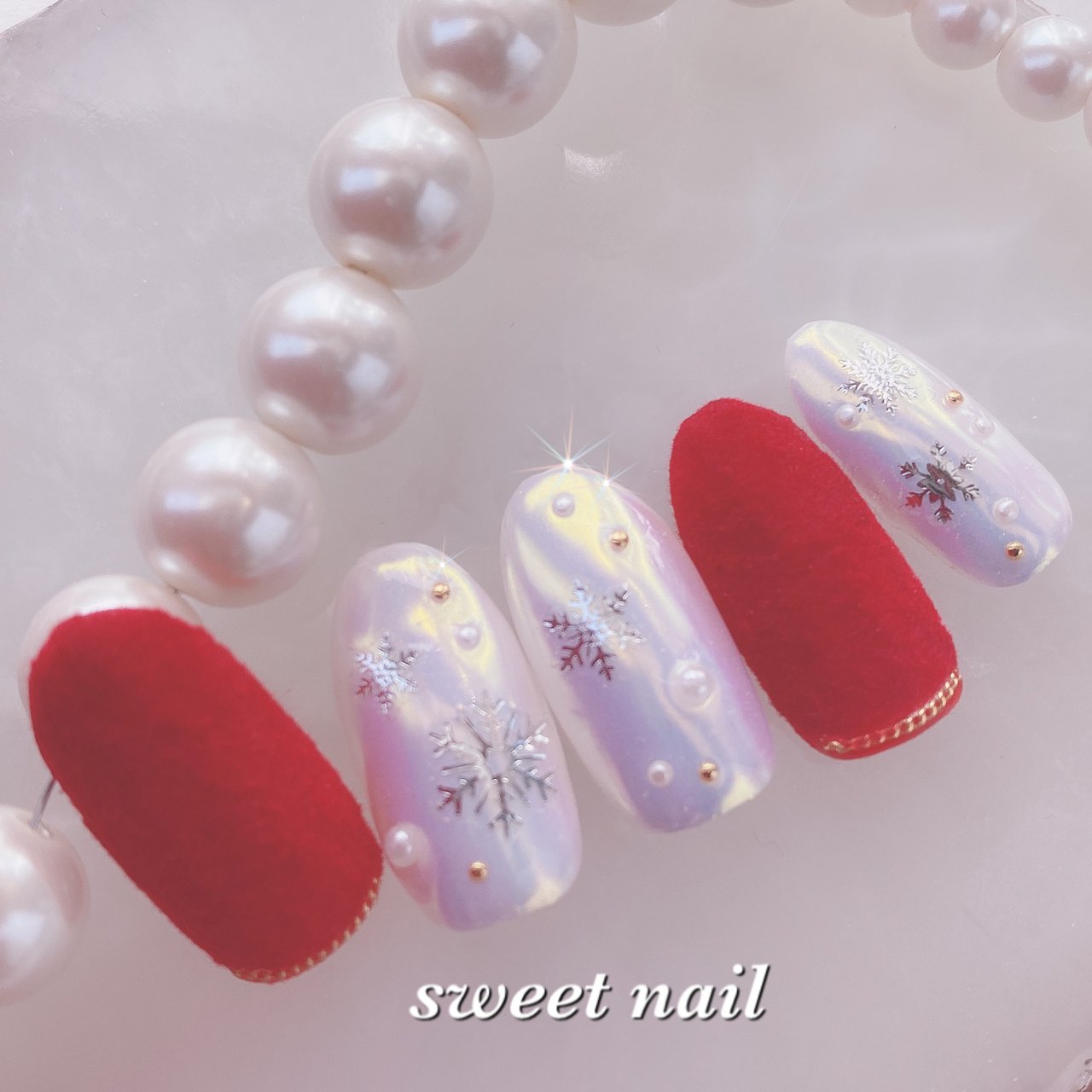 冬 お正月 クリスマス 伊勢崎ネイルサロンsweetのネイルデザイン No ネイルブック
