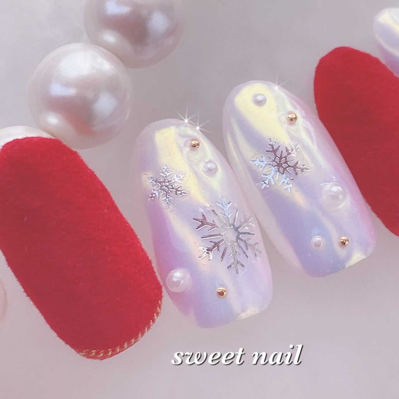 冬 お正月 クリスマス 伊勢崎ネイルサロンsweetのネイルデザイン No ネイルブック