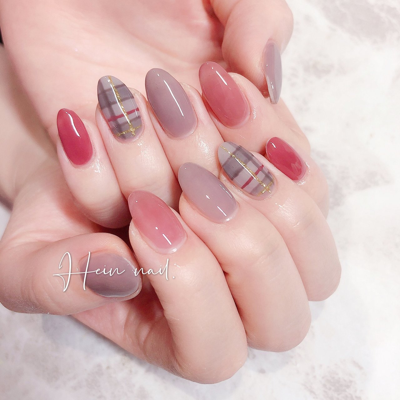 ピンク グレージュ Hein Nail のネイルデザイン No ネイルブック