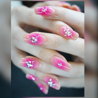 チーク ピンク ヌーディーネイルのネイルデザイン ネイルブック