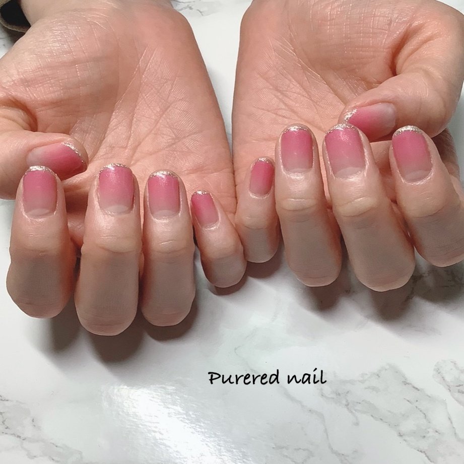 冬 ハンド シンプル グラデーション ラメ 今内知津子のネイルデザイン No ネイルブック