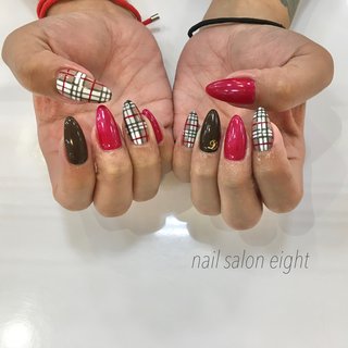 バーバリーチェックのネイルデザイン 4ページ目 ネイルブック