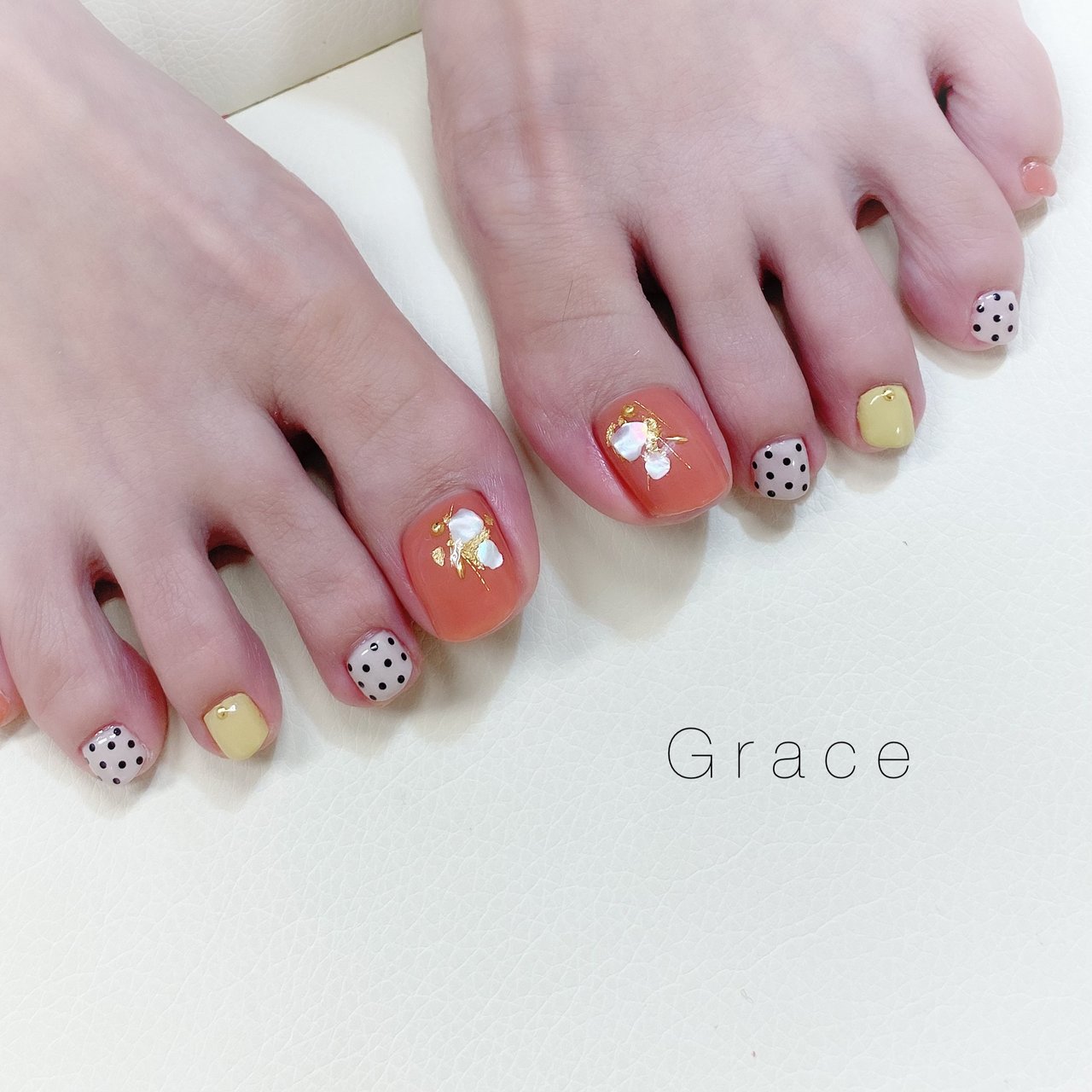 春 秋 オールシーズン フット シェル Grace Miyabiのネイルデザイン No ネイルブック