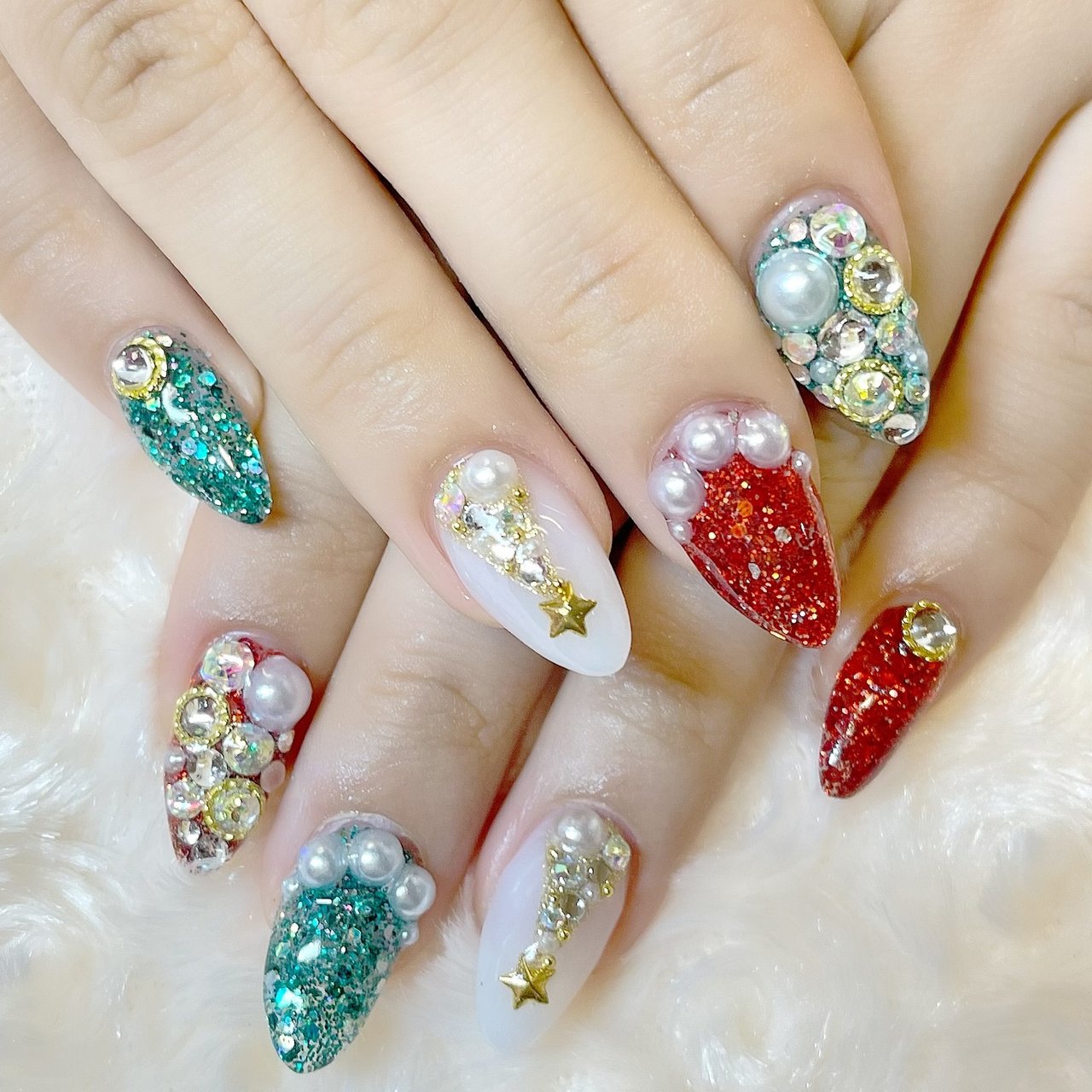 秋 冬 クリスマス デート ハンド My Nailのネイルデザイン No ネイルブック