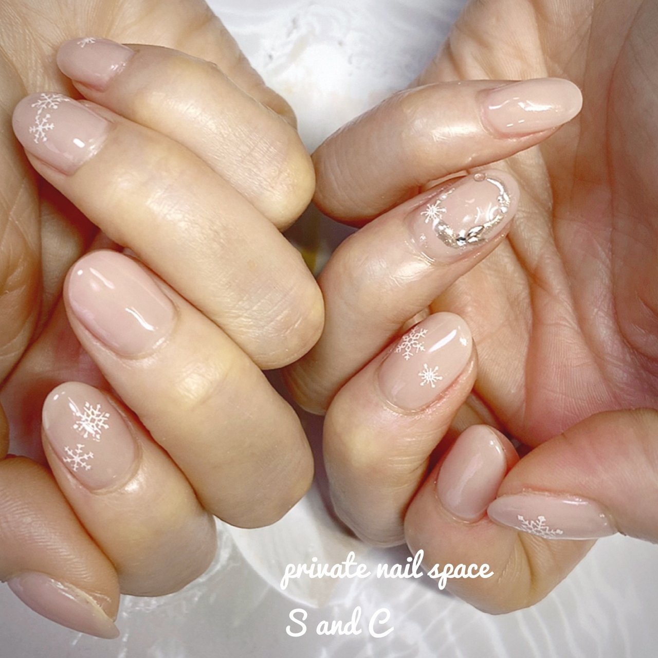 冬 クリスマス デート 女子会 ハンド Private Nail Space S And Cのネイルデザイン No ネイルブック
