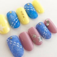 21年 新着順 デニム ピンクのネイルデザイン ネイルブック