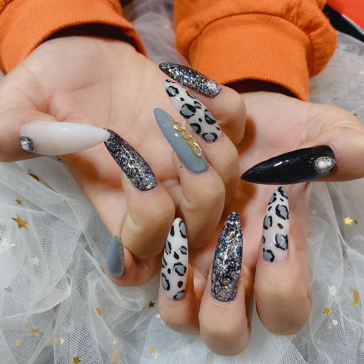 ロング ブラウン グレー ブラック パンダ Nail 川崎のネイルデザイン No ネイルブック