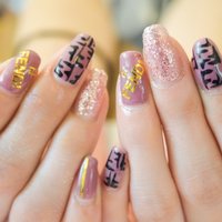 ブランド柄 パープルのネイルデザイン ネイルブック