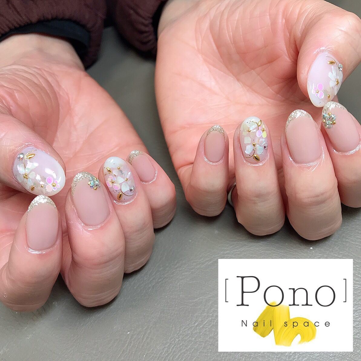 オールシーズン 成人式 ブライダル パーティー ハンド Nail Space Pono まどちゃんのネイルデザイン No ネイル ブック