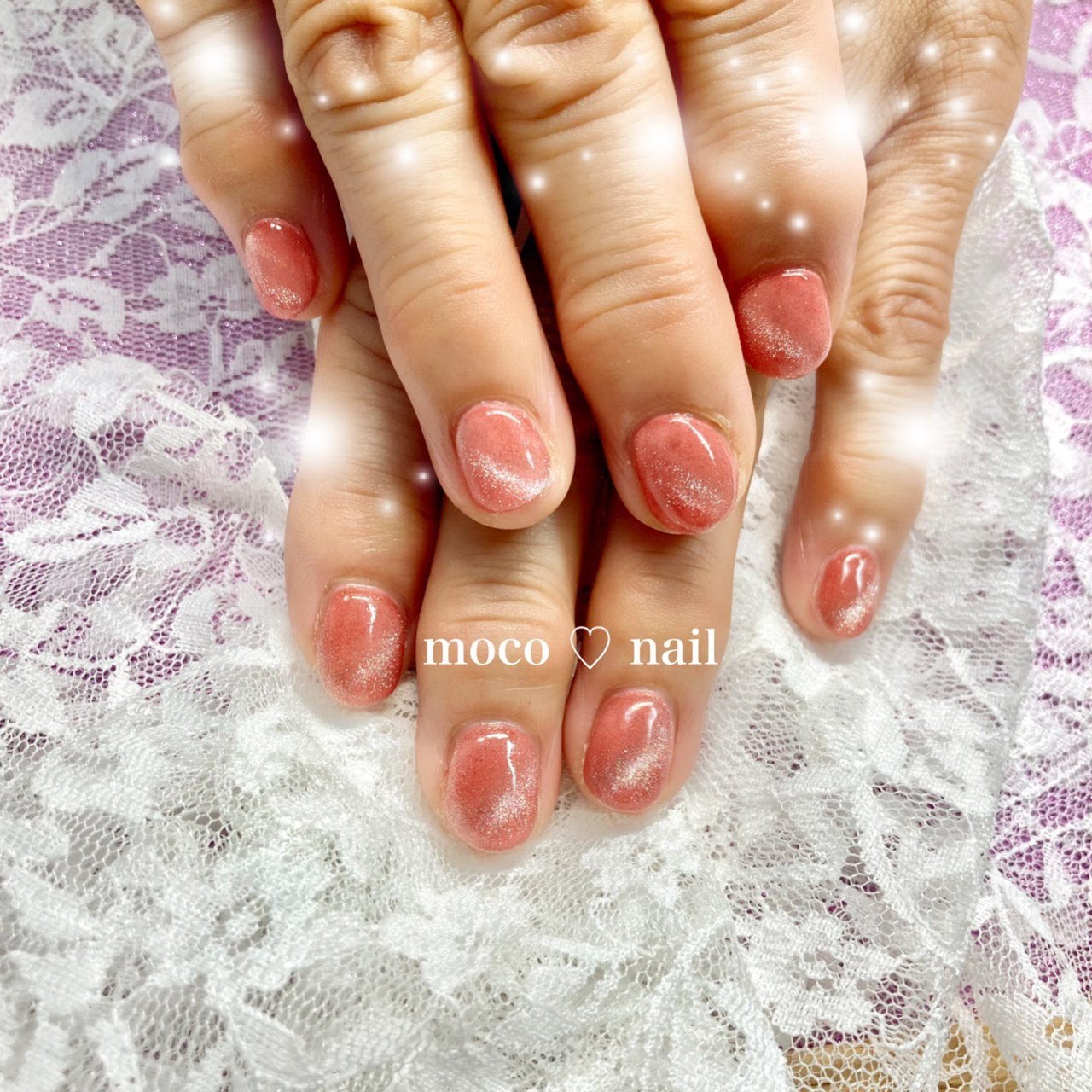 ハンド ワンカラー マグネット ピンク Moco Nailのネイルデザイン No ネイルブック