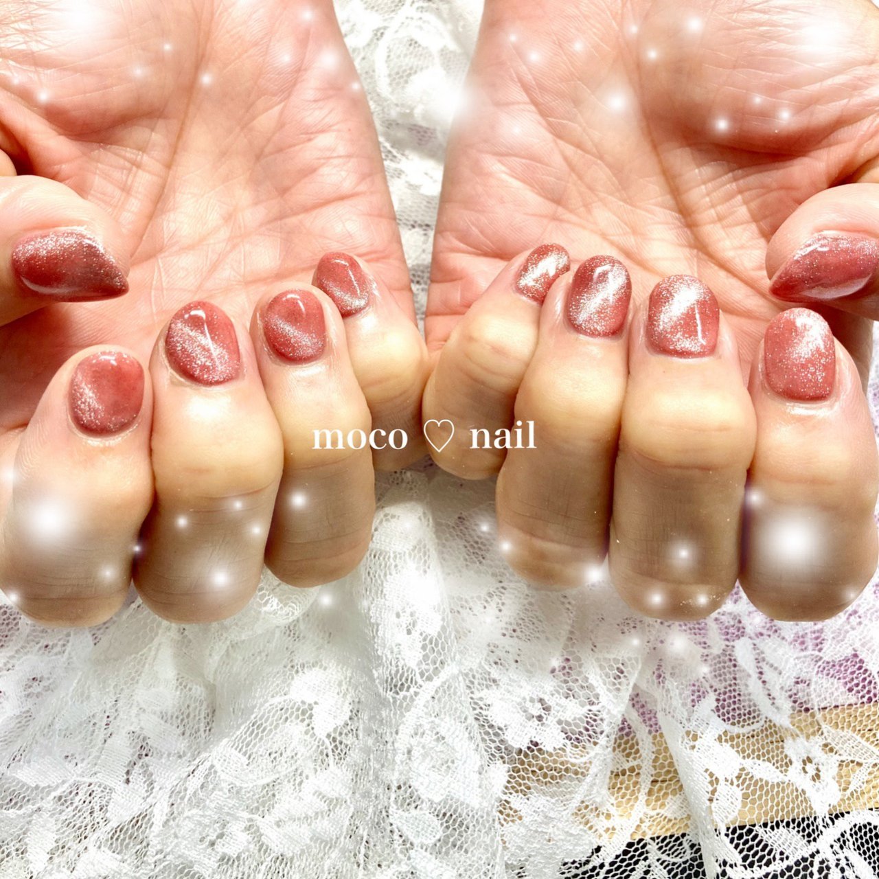 ハンド ワンカラー マグネット ピンク Moco Nailのネイルデザイン No ネイルブック