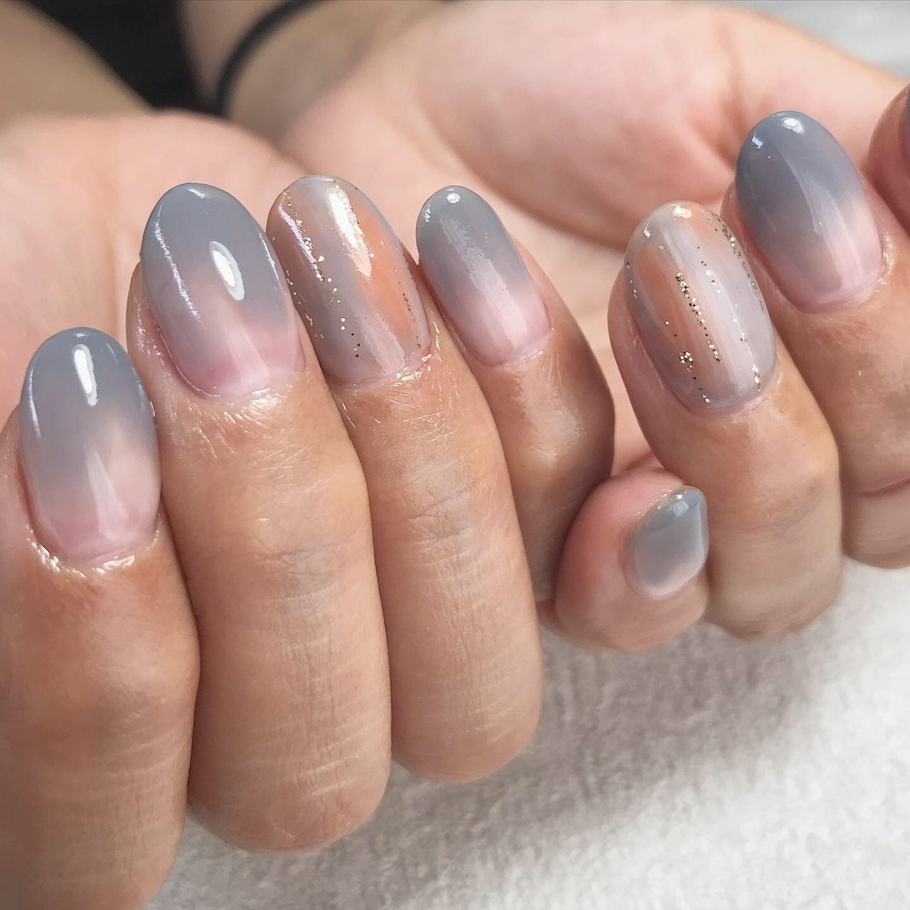 秋 冬 オールシーズン オフィス 水色 Reposenail ルポゼのネイルデザイン No ネイルブック