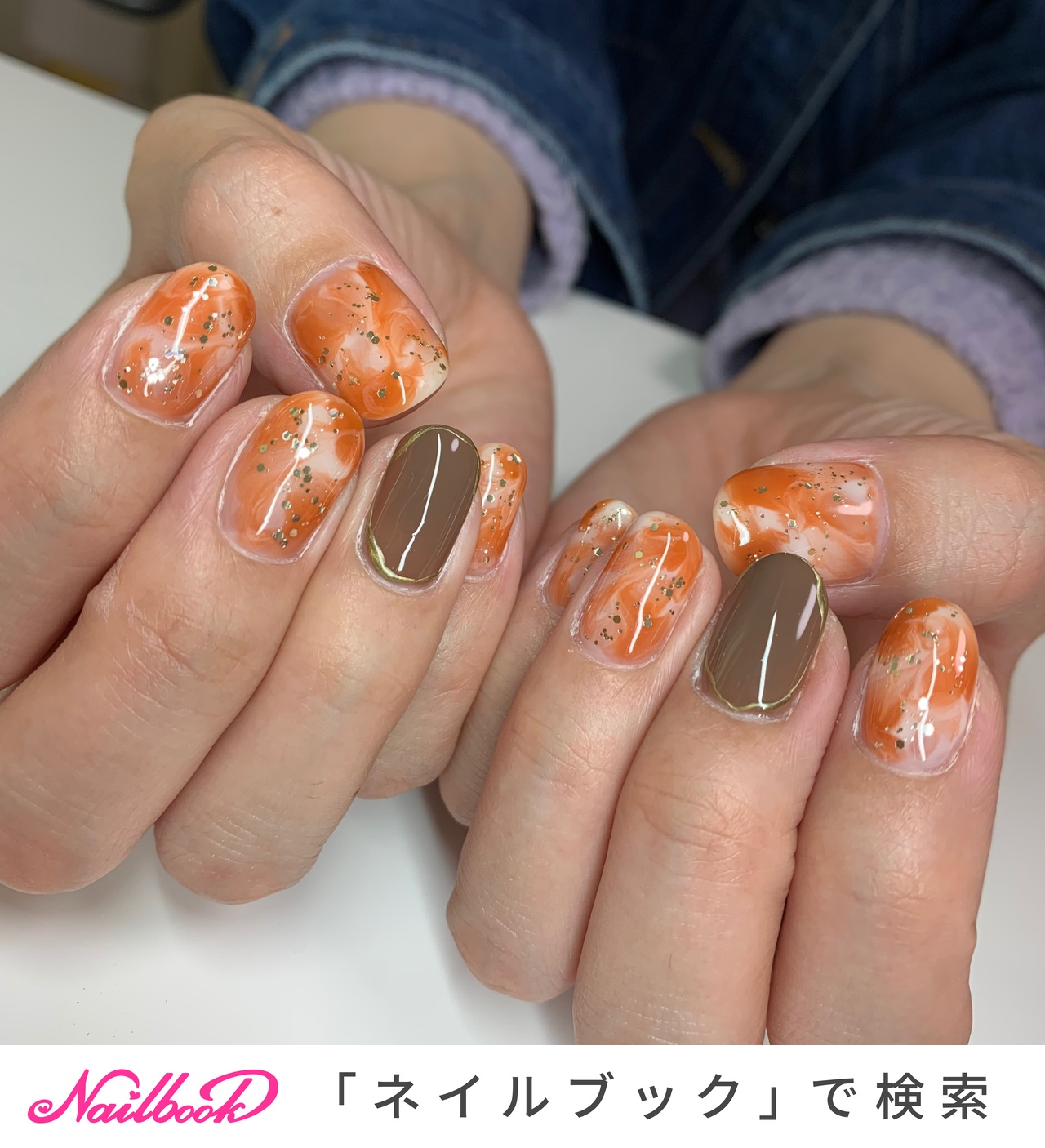 オールシーズン ハンド マーブル ショート ホワイト Naomi ﾟのネイルデザイン No ネイルブック