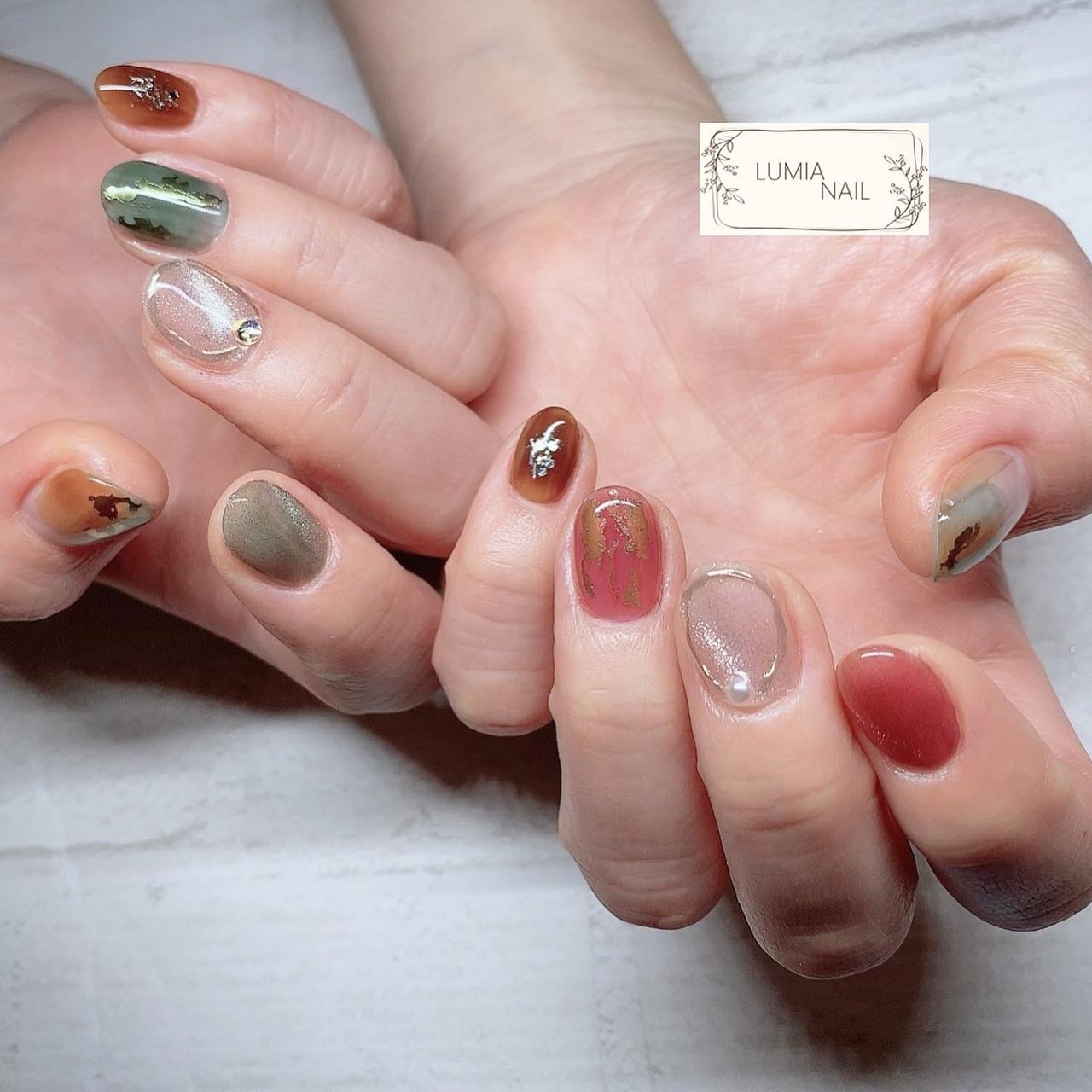 冬 クリスマス ハンド シンプル ラメ Lumia Nailのネイルデザイン No ネイルブック