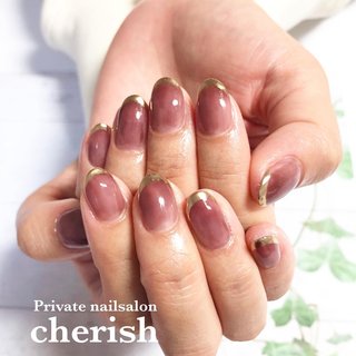 あずき色ネイルのネイルデザイン(2ページ目)｜ネイルブック