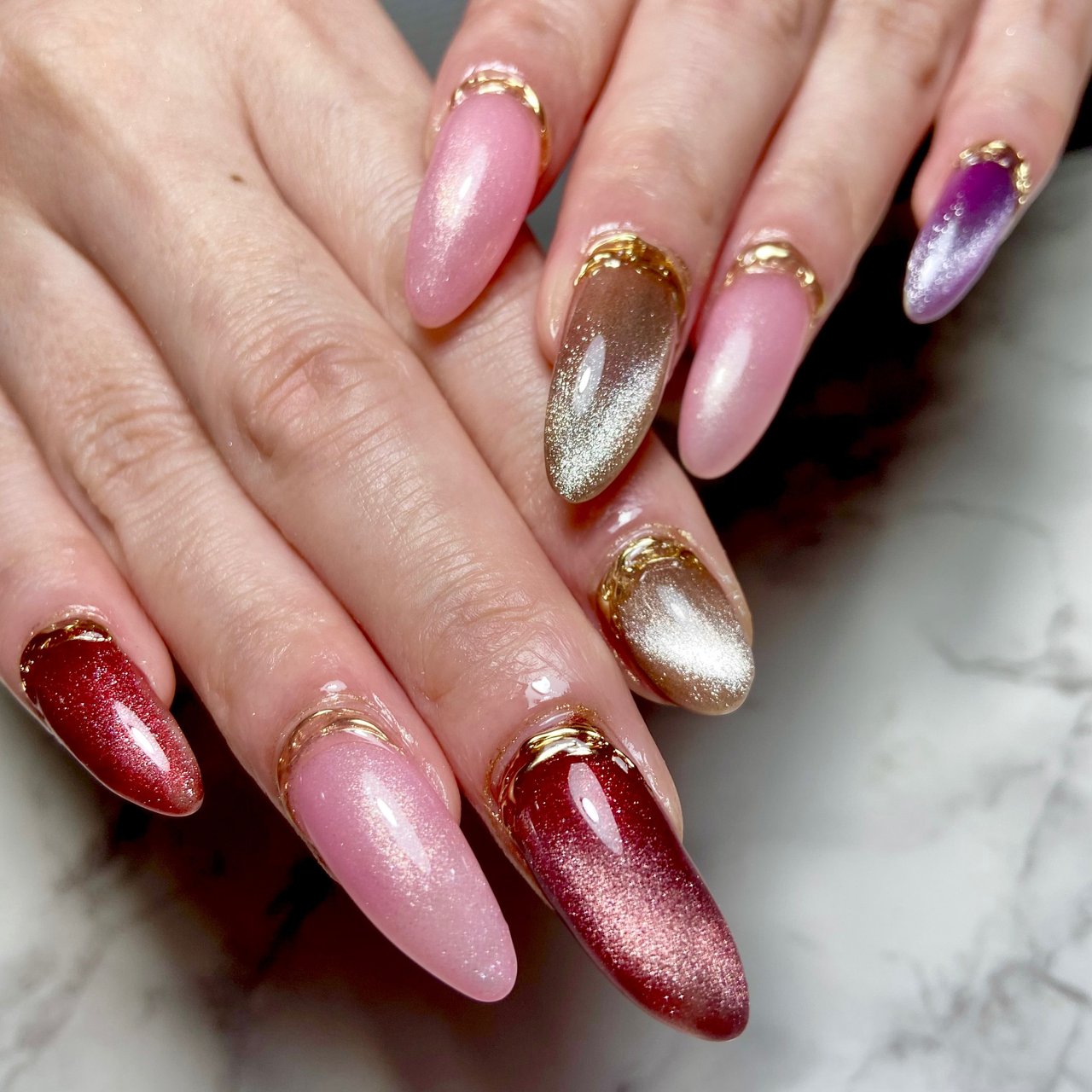 秋 冬 デート 女子会 ラメ さやぷーのネイルデザイン No 546 ネイルブック