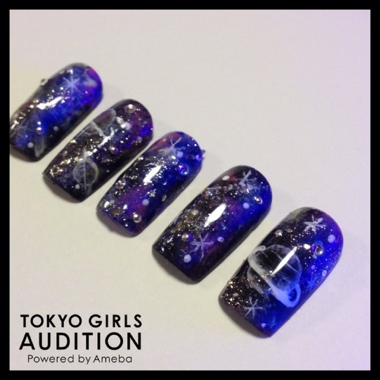 ハンド ギャラクシー パープル ジェルネイル ネイルチップ 名古屋市天白区 自宅ネイルサロン Eri Nailのネイル デザイン No ネイルブック