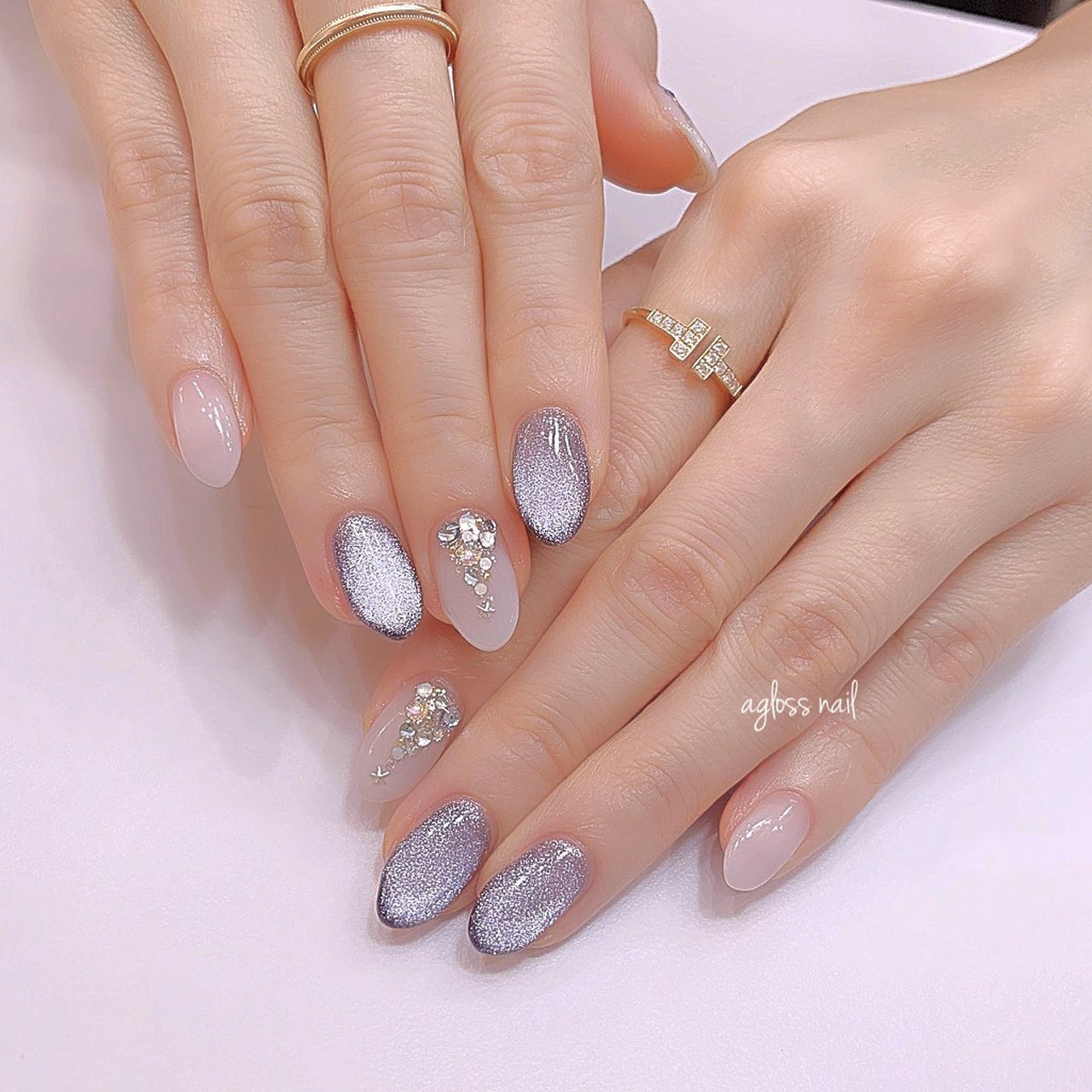 冬/クリスマス/ハンド/星/マグネット - agloss nailのネイルデザイン 