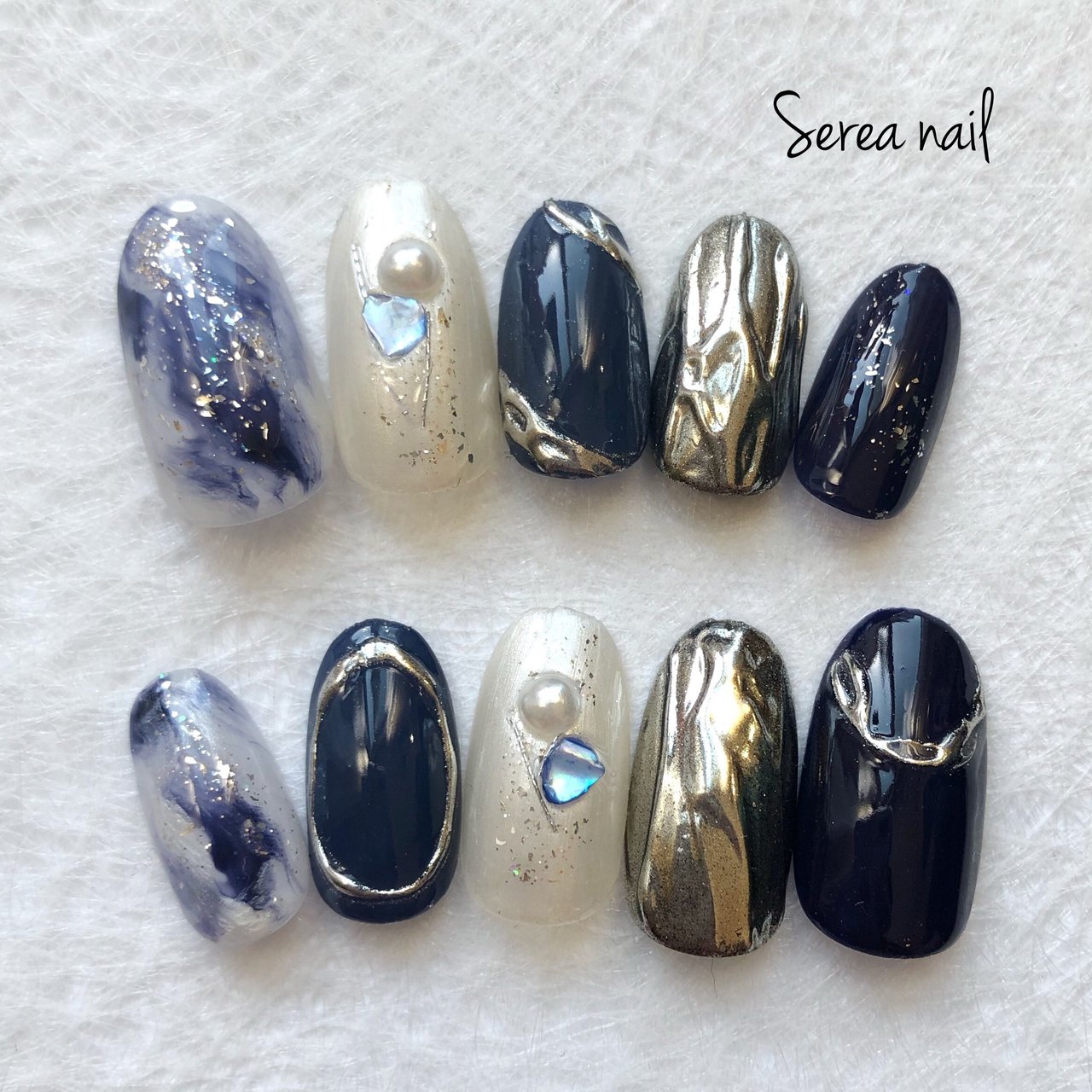 お正月 成人式 クリスマス シェル ニュアンス Serea Nailのネイルデザイン No ネイルブック