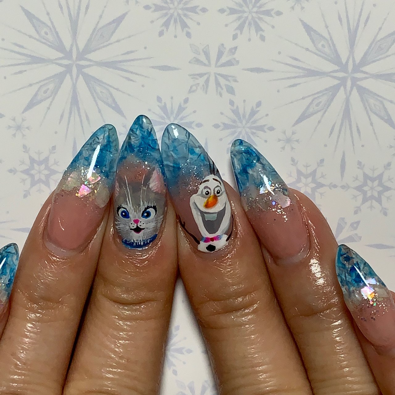 冬 クリスマス ハンド 痛ネイル キャラクター Nail Bonitaのネイルデザイン No ネイルブック