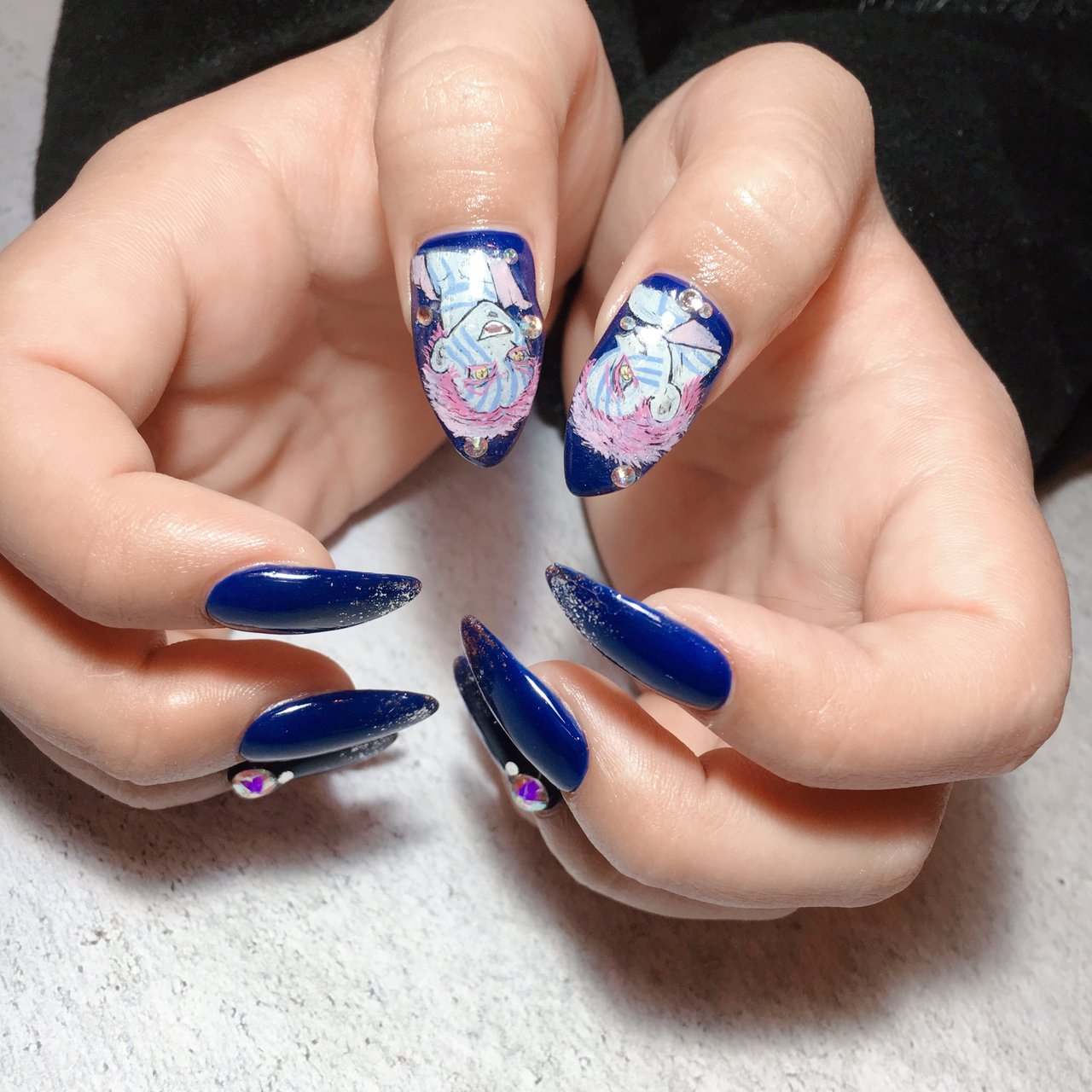 冬 ハンド シンプル ラメ 痛ネイル ちひろのネイルデザイン No ネイルブック