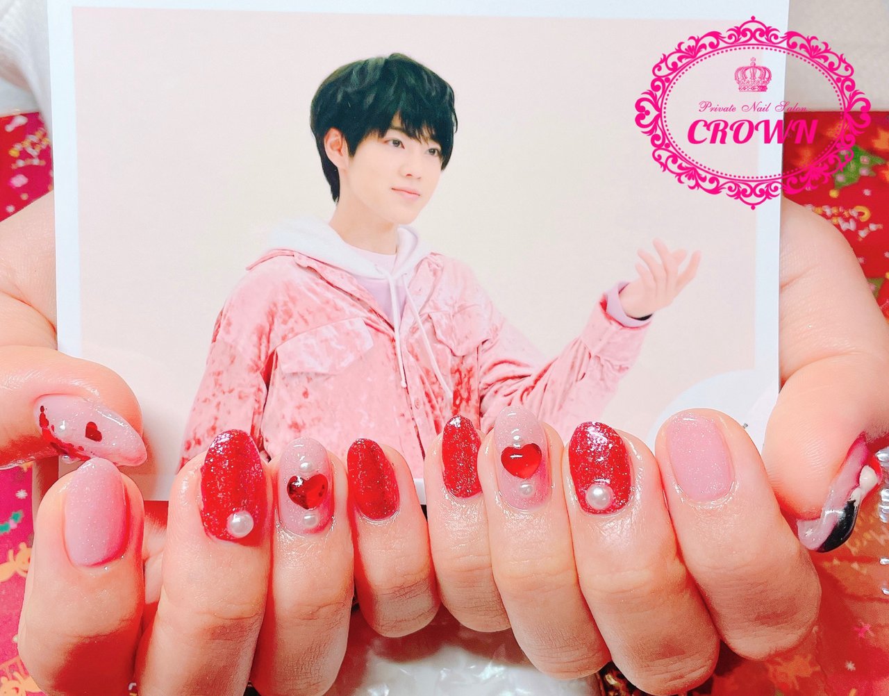 オールシーズン バレンタイン ライブ クリスマス ハンド Crown Nail Kikugawaのネイルデザイン No ネイル ブック