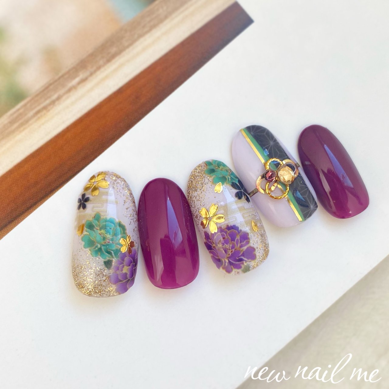 お正月 成人式 卒業式 ブライダル ハンド New Nail Me こばしももこのネイルデザイン No ネイルブック