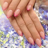 ピンク シルバーラインのネイルデザイン ネイルブック