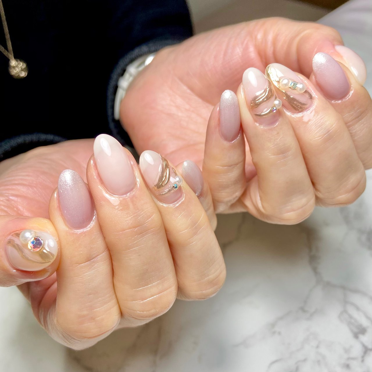 冬 オールシーズン デート 女子会 シンプル さやぷーのネイルデザイン No ネイルブック