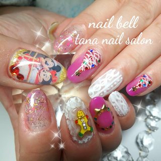 ディズニークリスマスのネイルデザイン ネイルブック