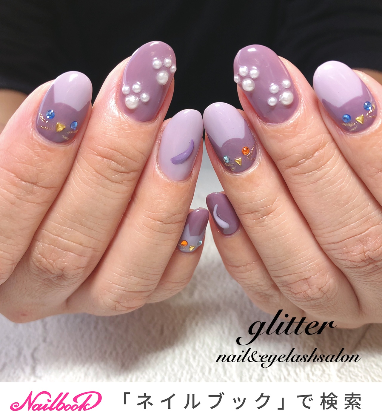 おすすめ順 ワンカラー どうぶつネイルのネイルデザイン ネイルブック