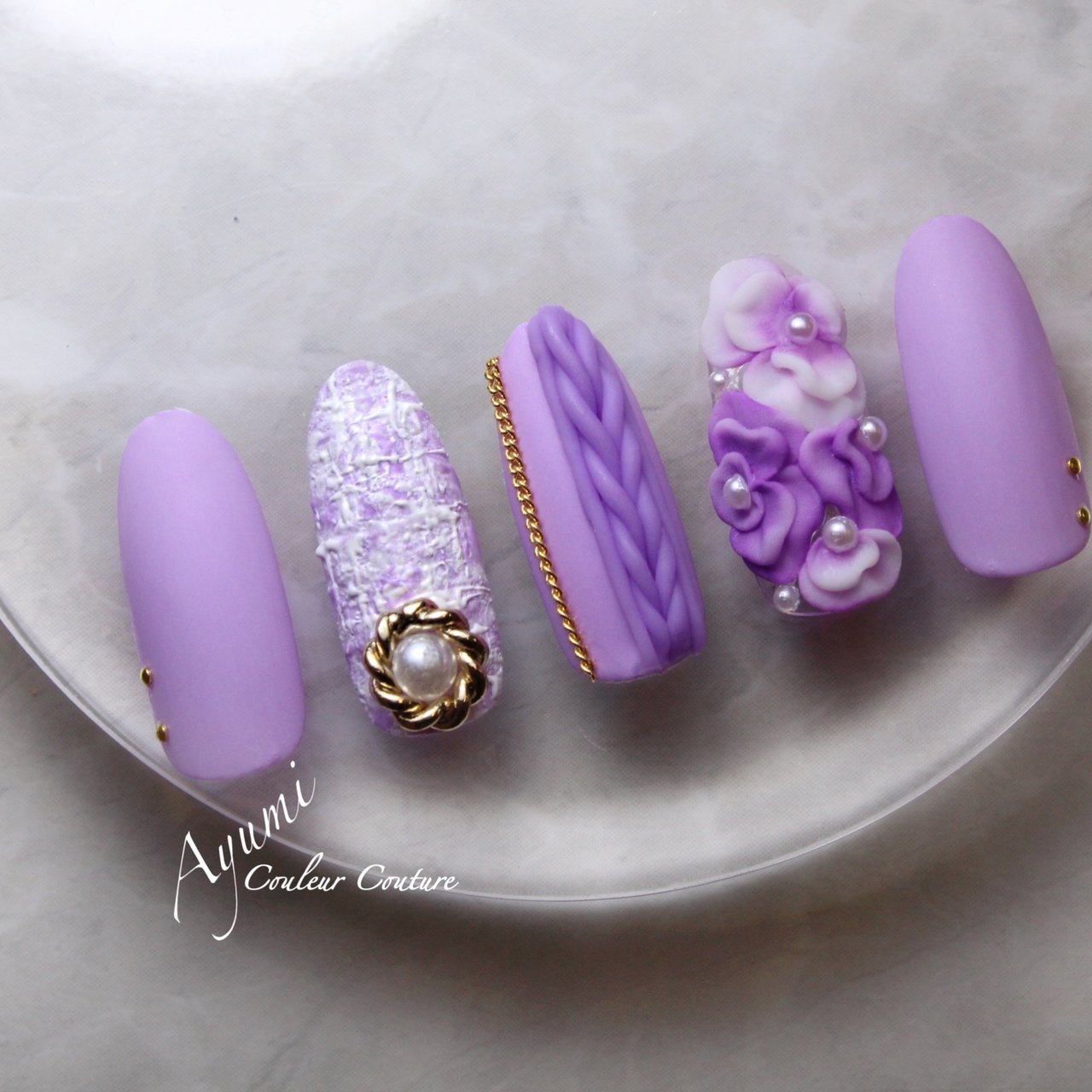 春 冬 クリスマス ブライダル フラワー あゆみ クルールクチュールのネイルデザイン No ネイルブック