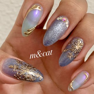 マグネットネイルゴールドライン♡カラー変更0円♡